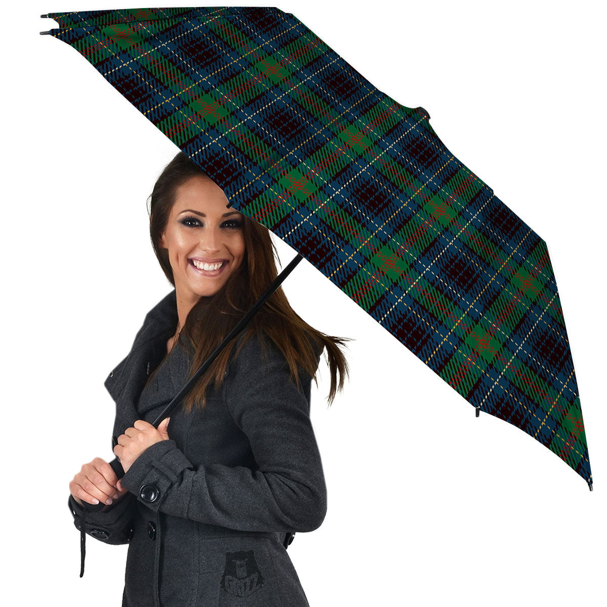 Tartan Irish Print Pattern Umbrella-grizzshop