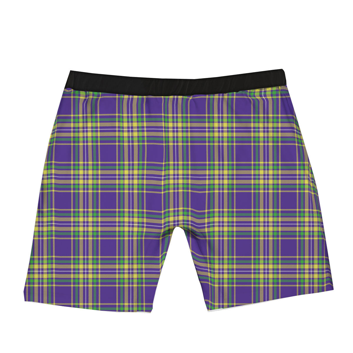 Tartan Plaid Mardi Gras Print Pattern Boxer Briefs-grizzshop