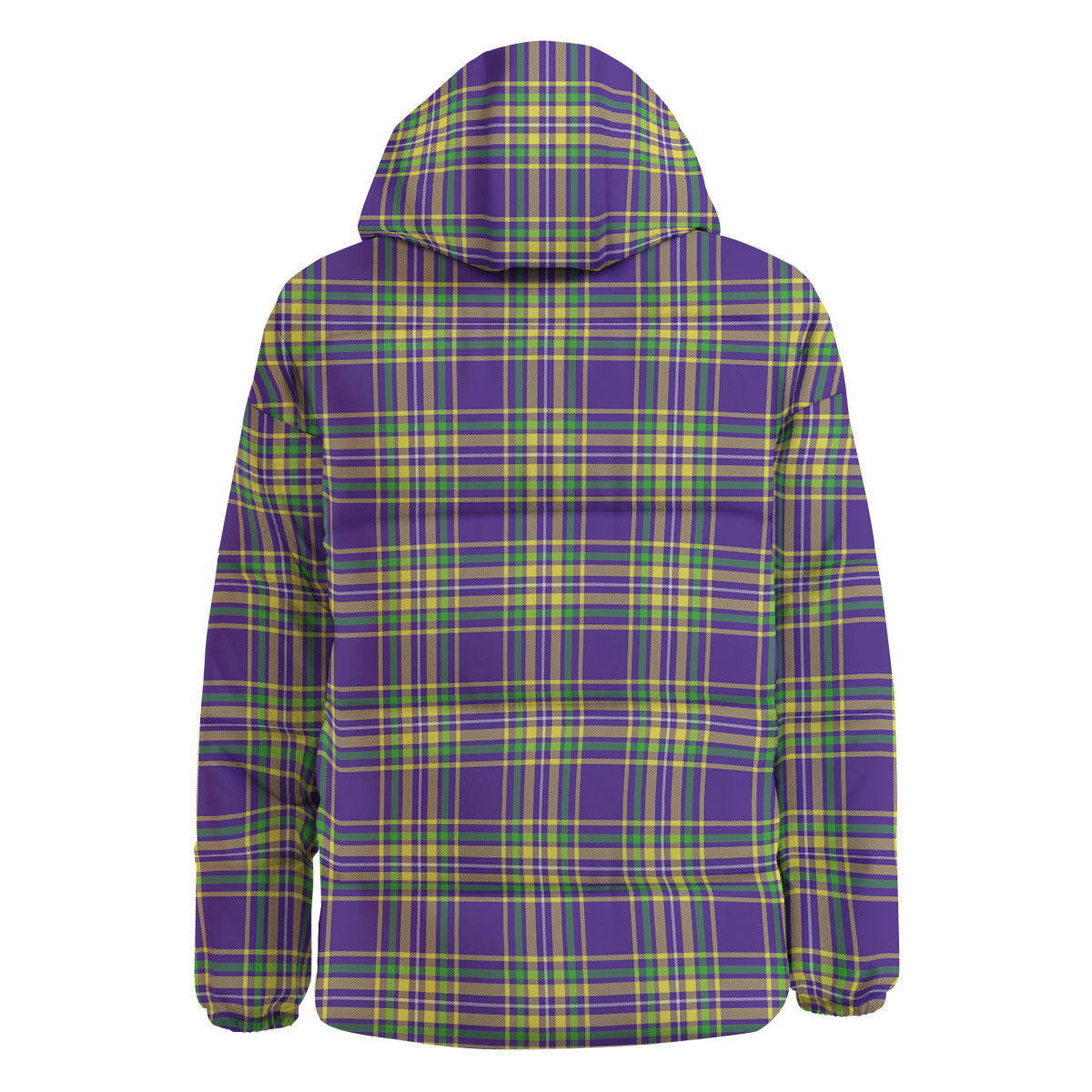 Tartan Plaid Mardi Gras Print Pattern Down Jacket-grizzshop