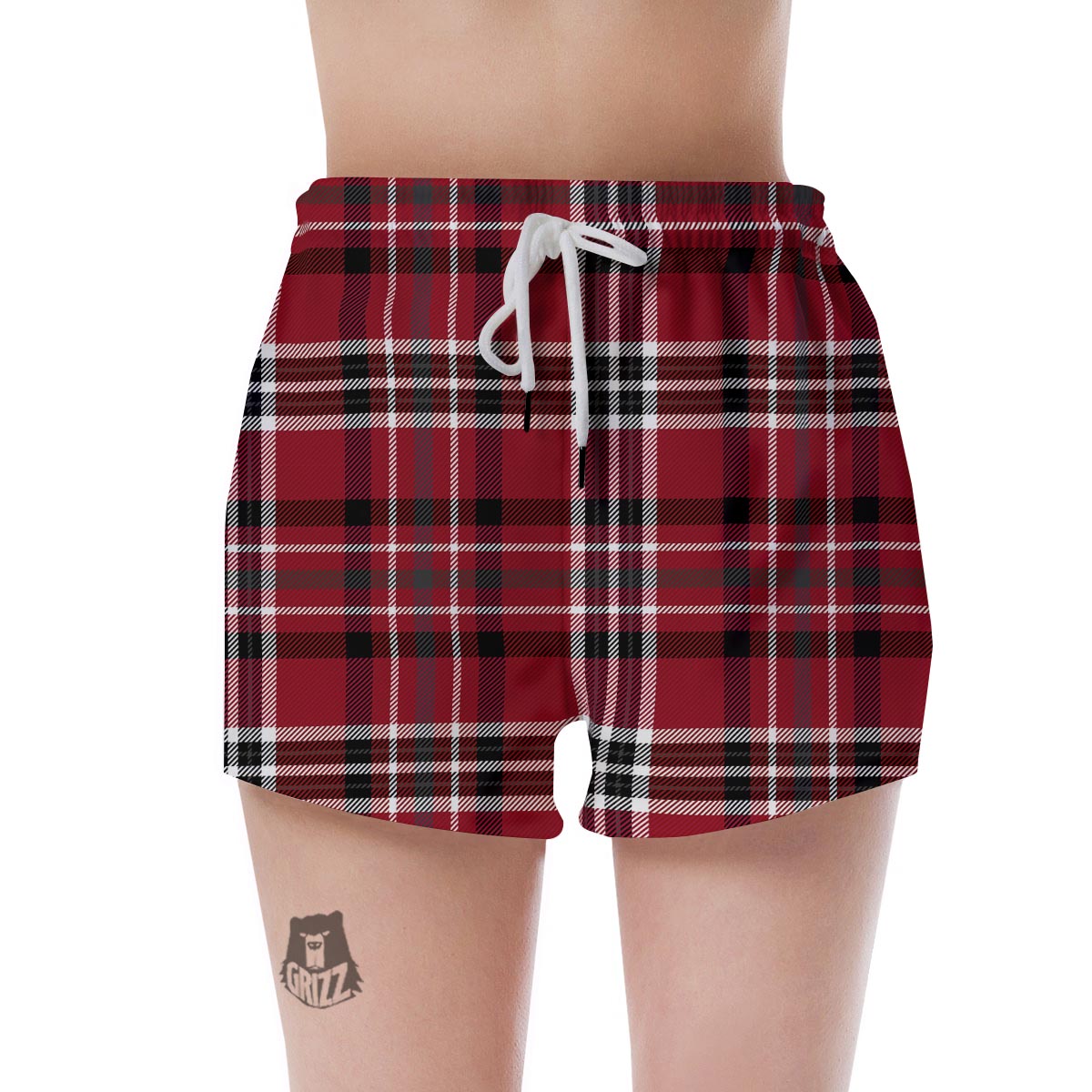 Tartan Plaid Print Women's Shorts-grizzshop