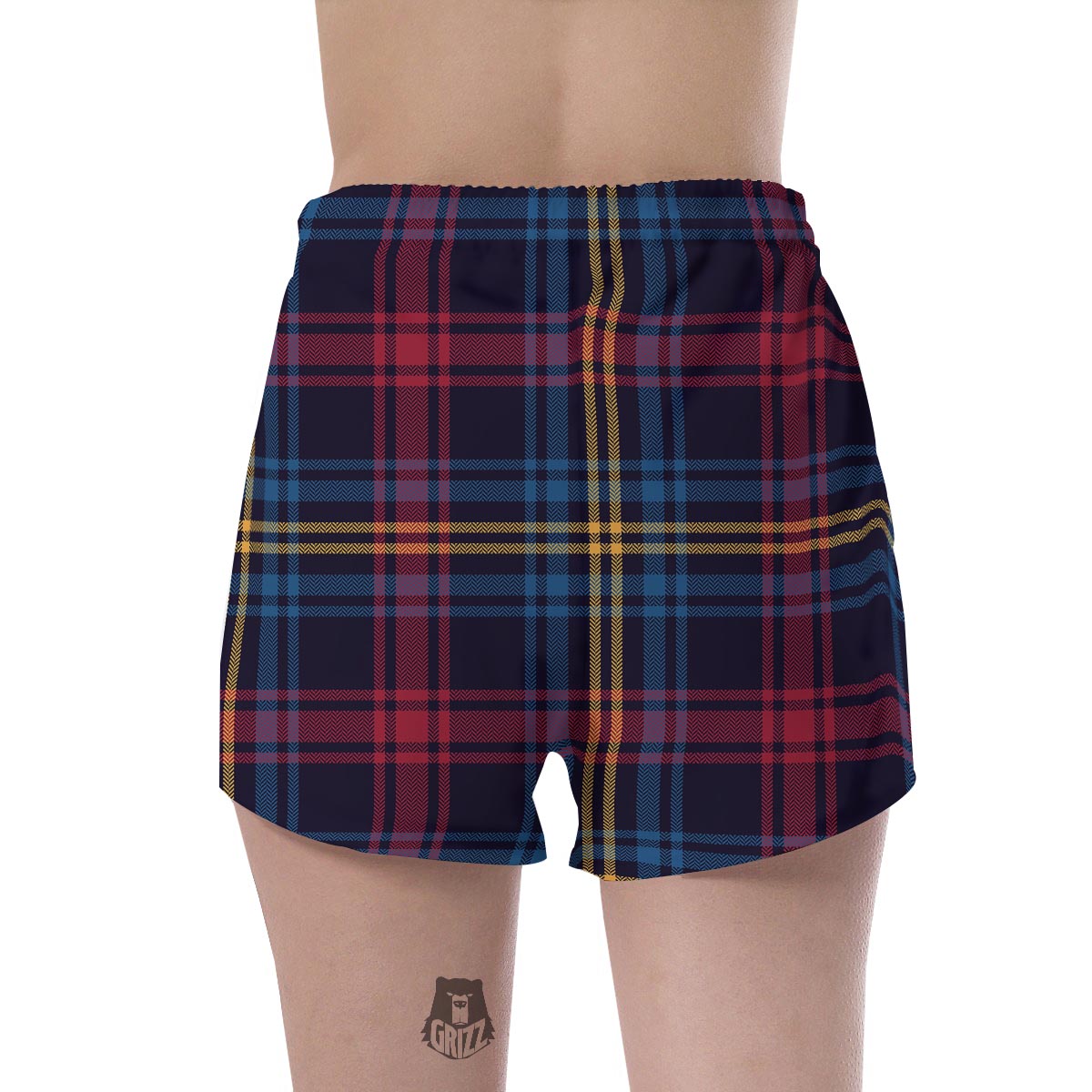 Tartan Print Women's Shorts-grizzshop