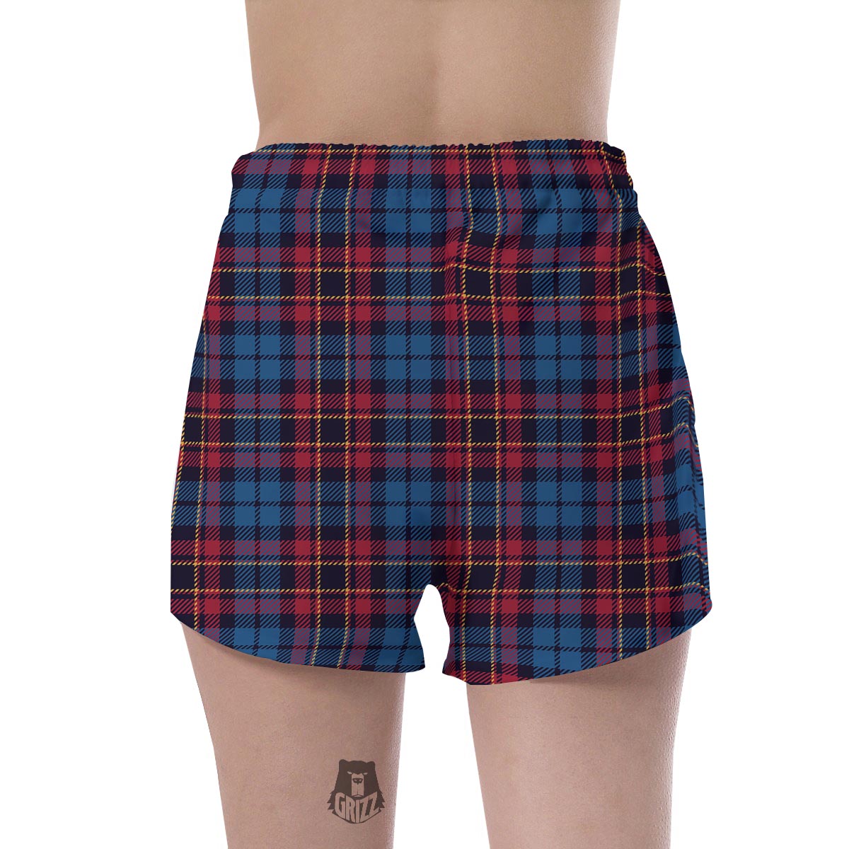 Tartan Red And Blue Plaid Women's Shorts-grizzshop