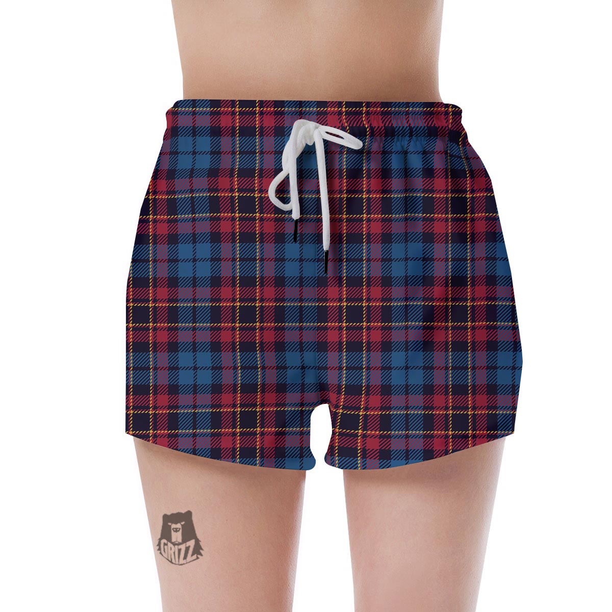 Tartan Red And Blue Plaid Women's Shorts-grizzshop
