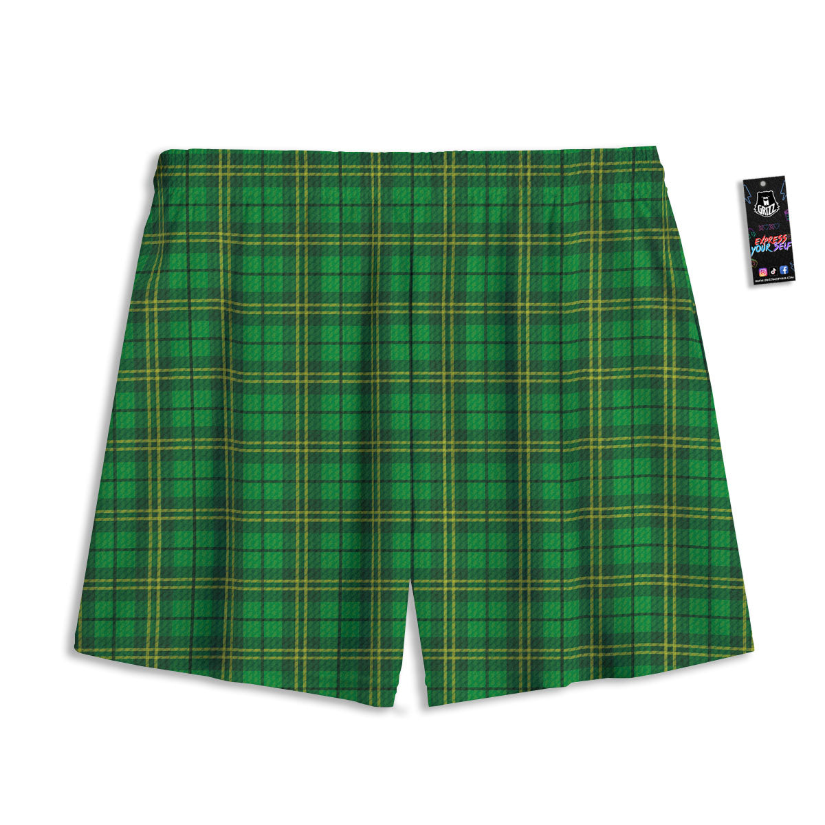Tartan Saint Patrick's Day Print Mesh Shorts