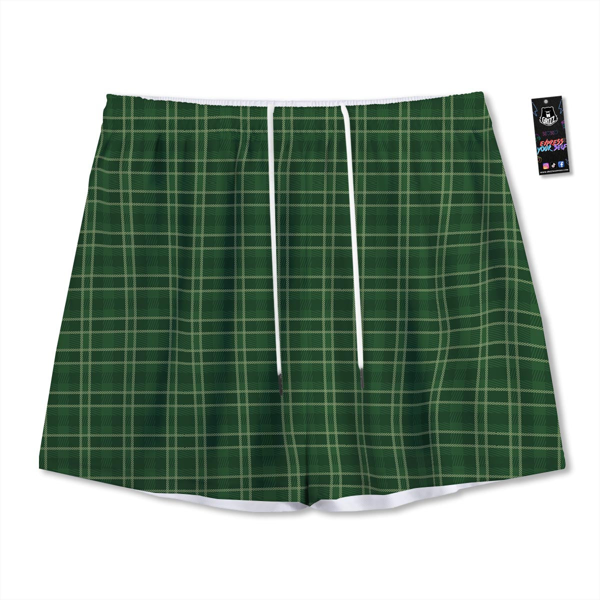 Tartan Saint Patrick's Day Print Pattern Mesh Shorts