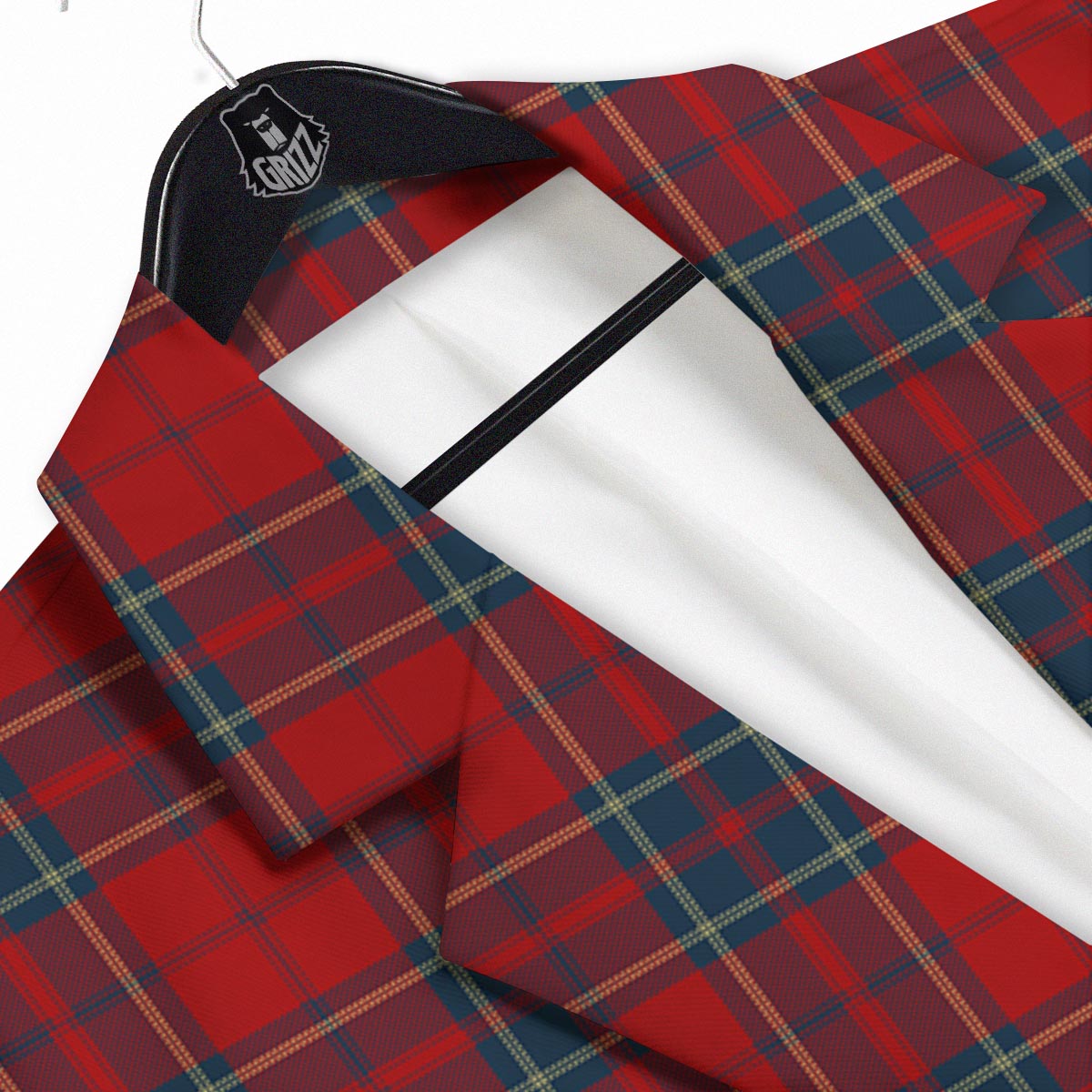 Tartan Scottish Red Print Pattern Men's Sport Coat-grizzshop