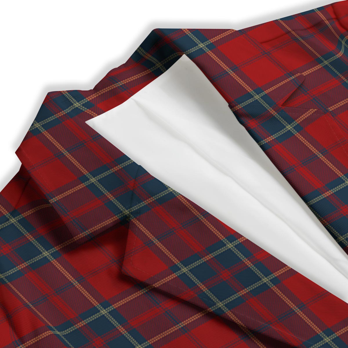 Tartan Scottish Red Print Pattern Women's Blazer-grizzshop