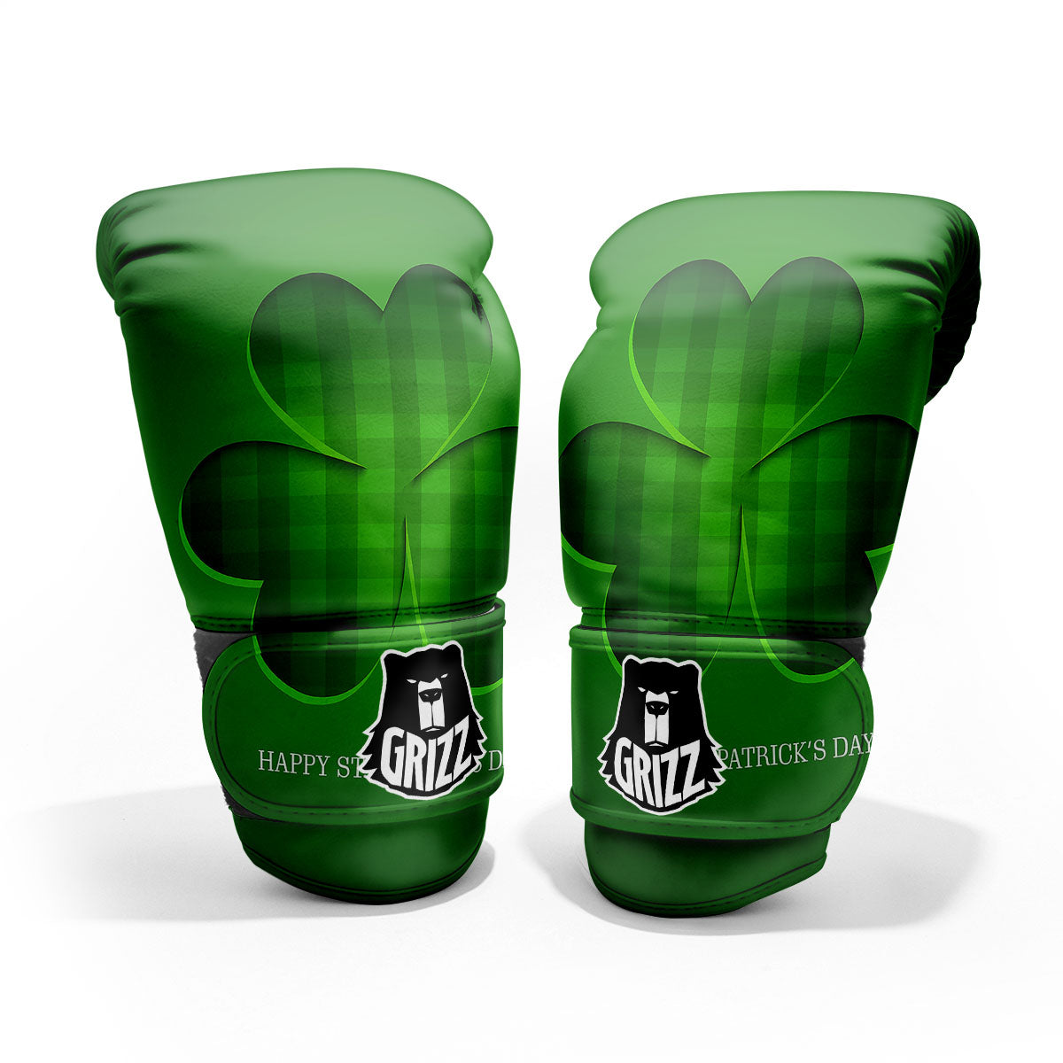 Tartan Shamrock Green Print Pro Boxing Glove