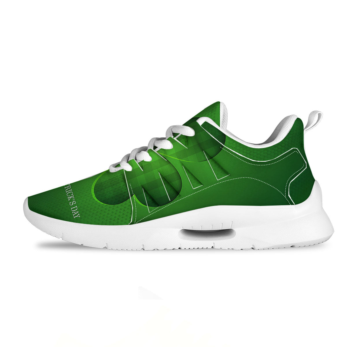 Tartan Shamrock Green Print Tennis Shoes-grizzshop