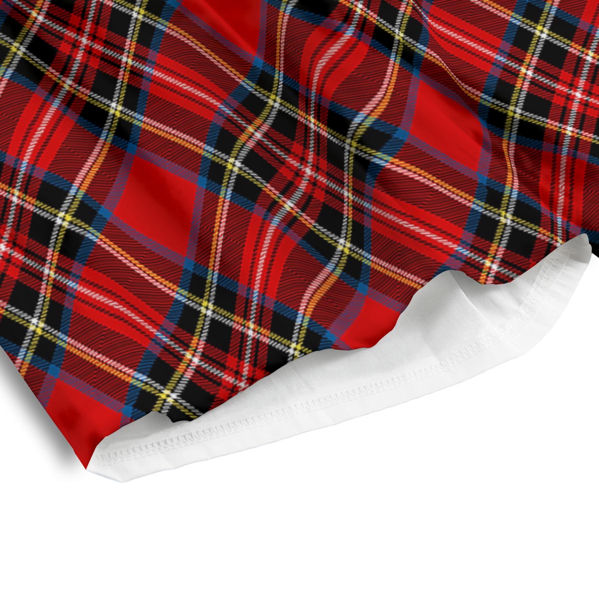 Tartan Stewart Red Print Pattern Men's Athletic Shorts