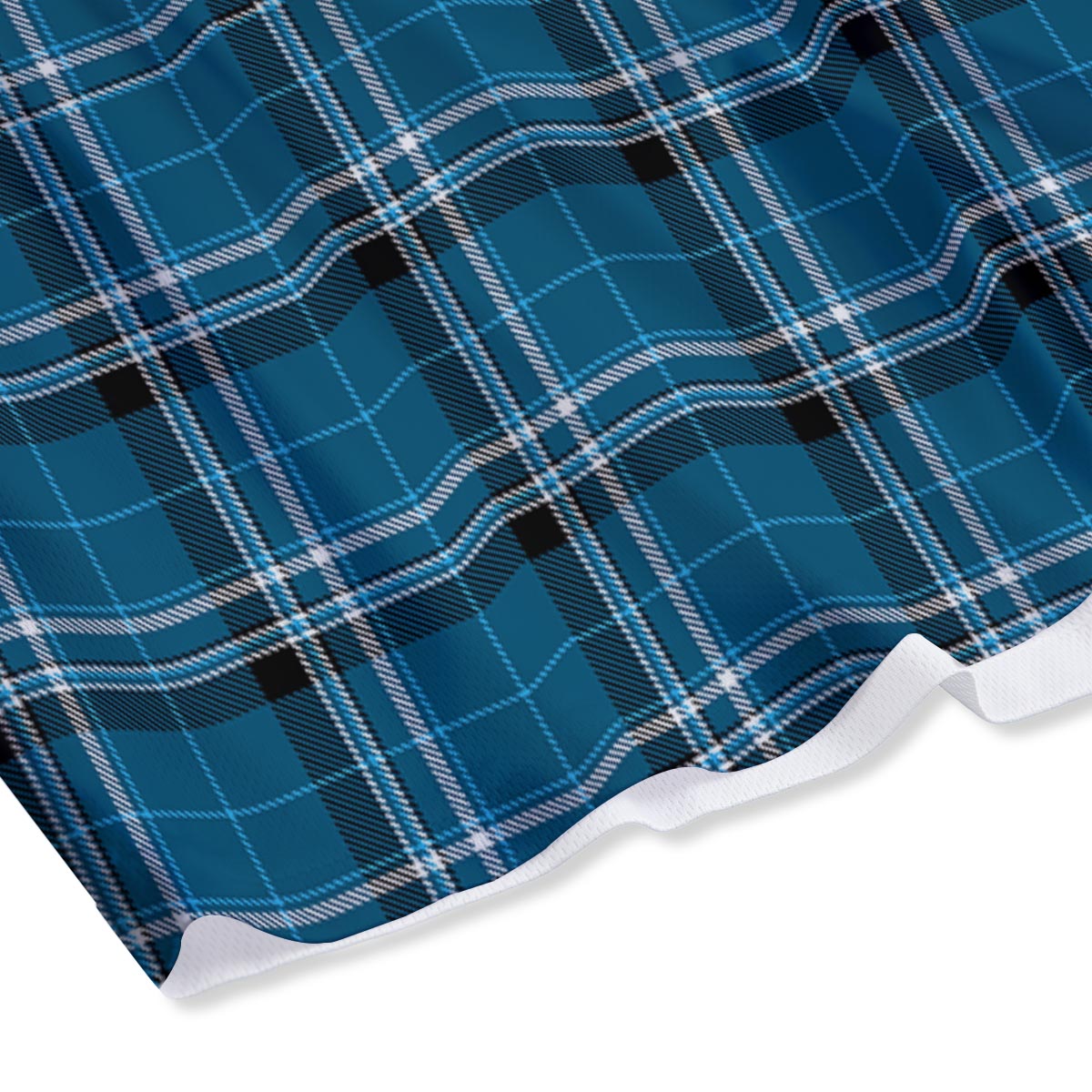 Tartan Teal Stewart Print Pattern Mesh Shorts