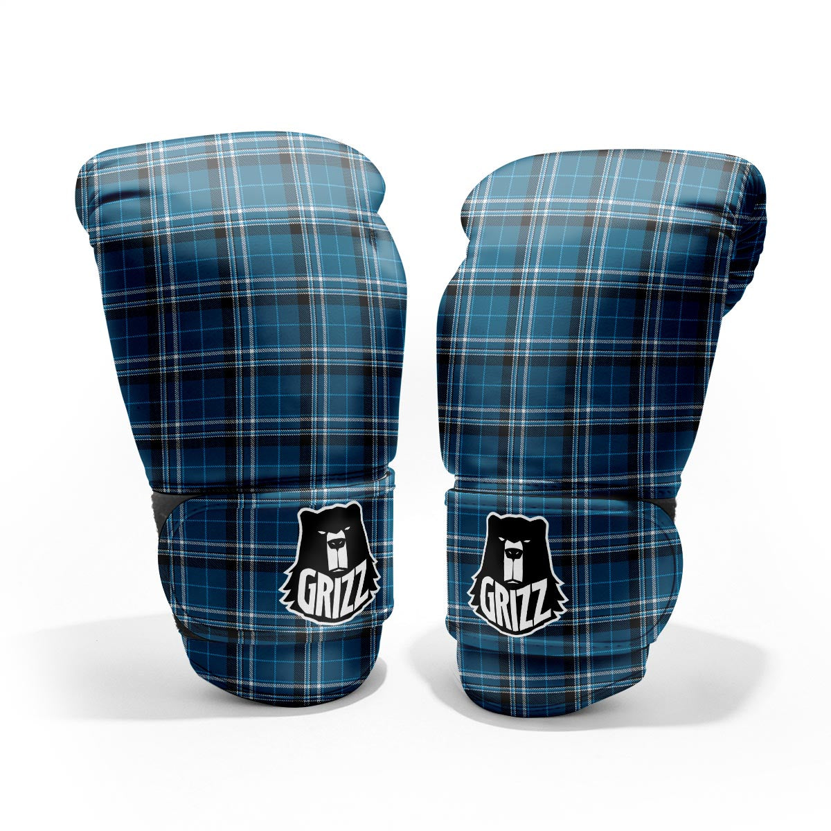 Tartan Teal Stewart Print Pattern Pro Boxing Glove
