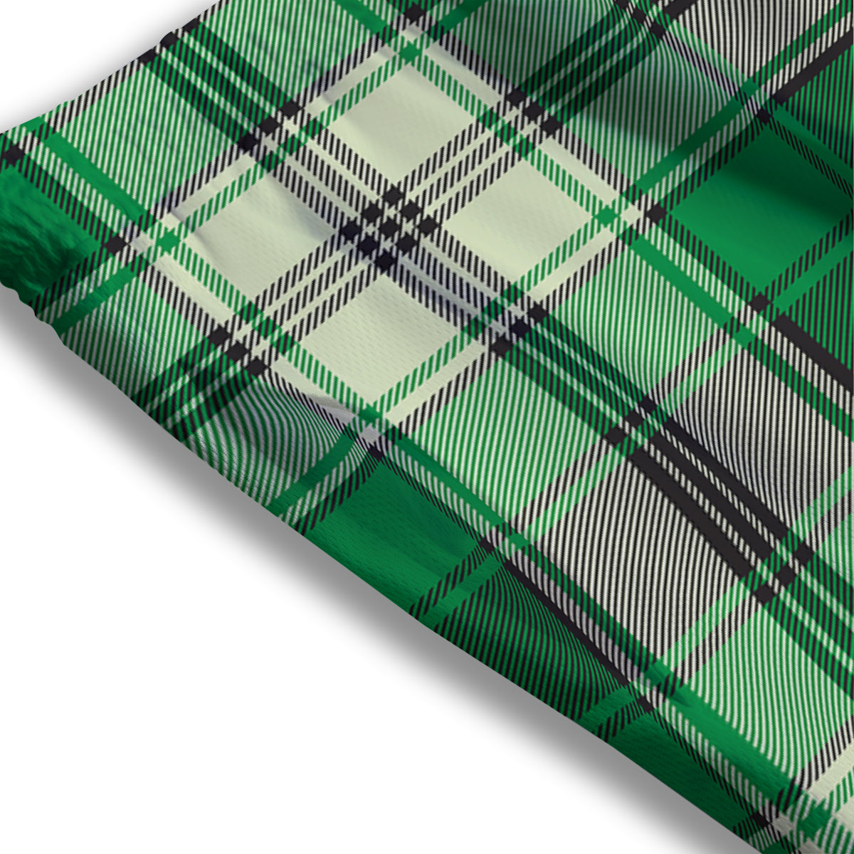Tartan UFO Green Print Pattern Mesh Shorts