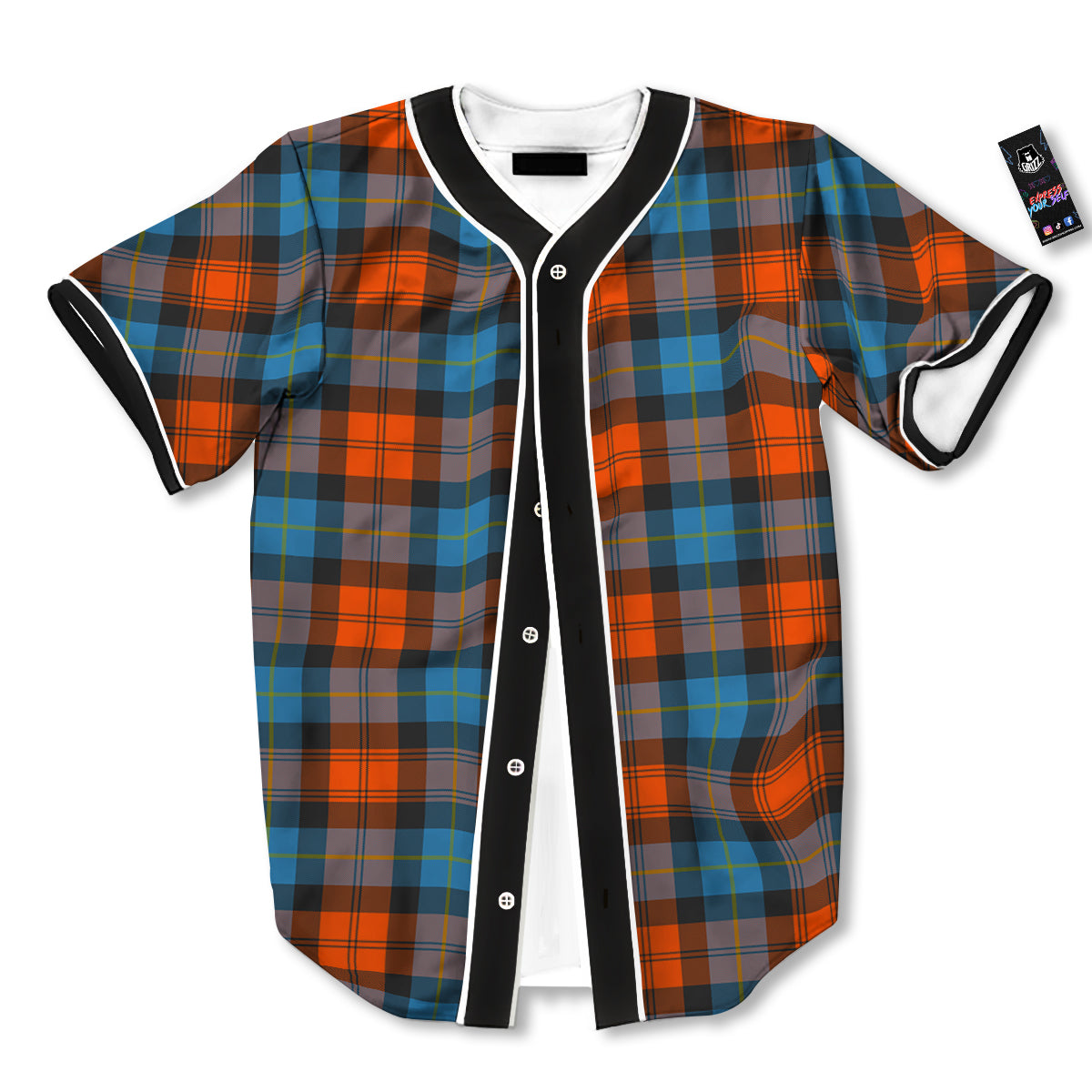 Tartan Western Print Pattern Baseball Jersey-grizzshop