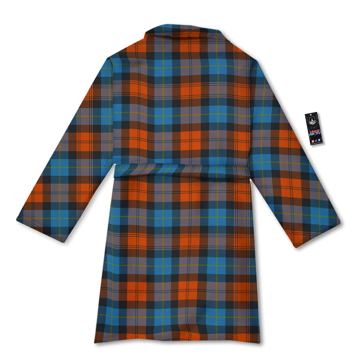 Tartan Western Print Pattern Bathrobe-grizzshop