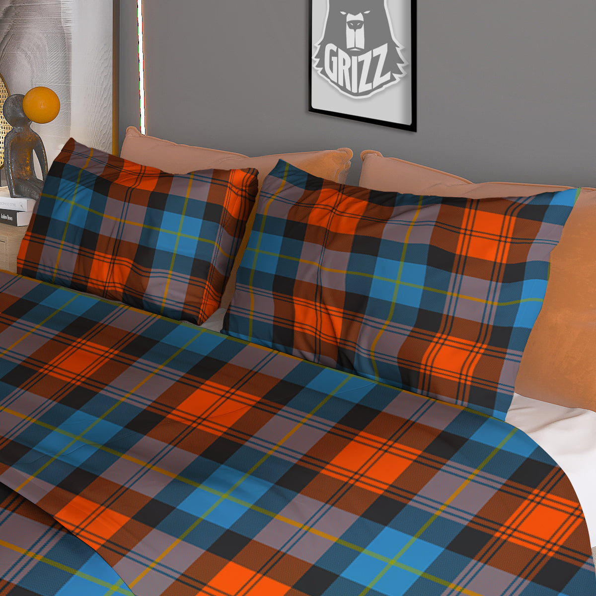 Tartan Western Print Pattern Duvet Cover Bedding Set