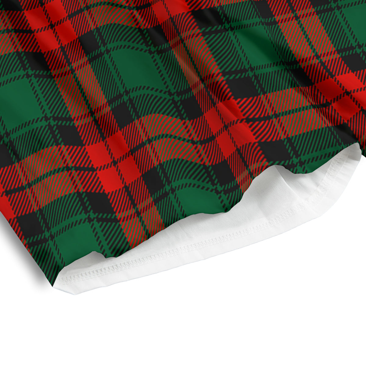 Tartan Xmas Scottish Print Pattern Men's Athletic Shorts