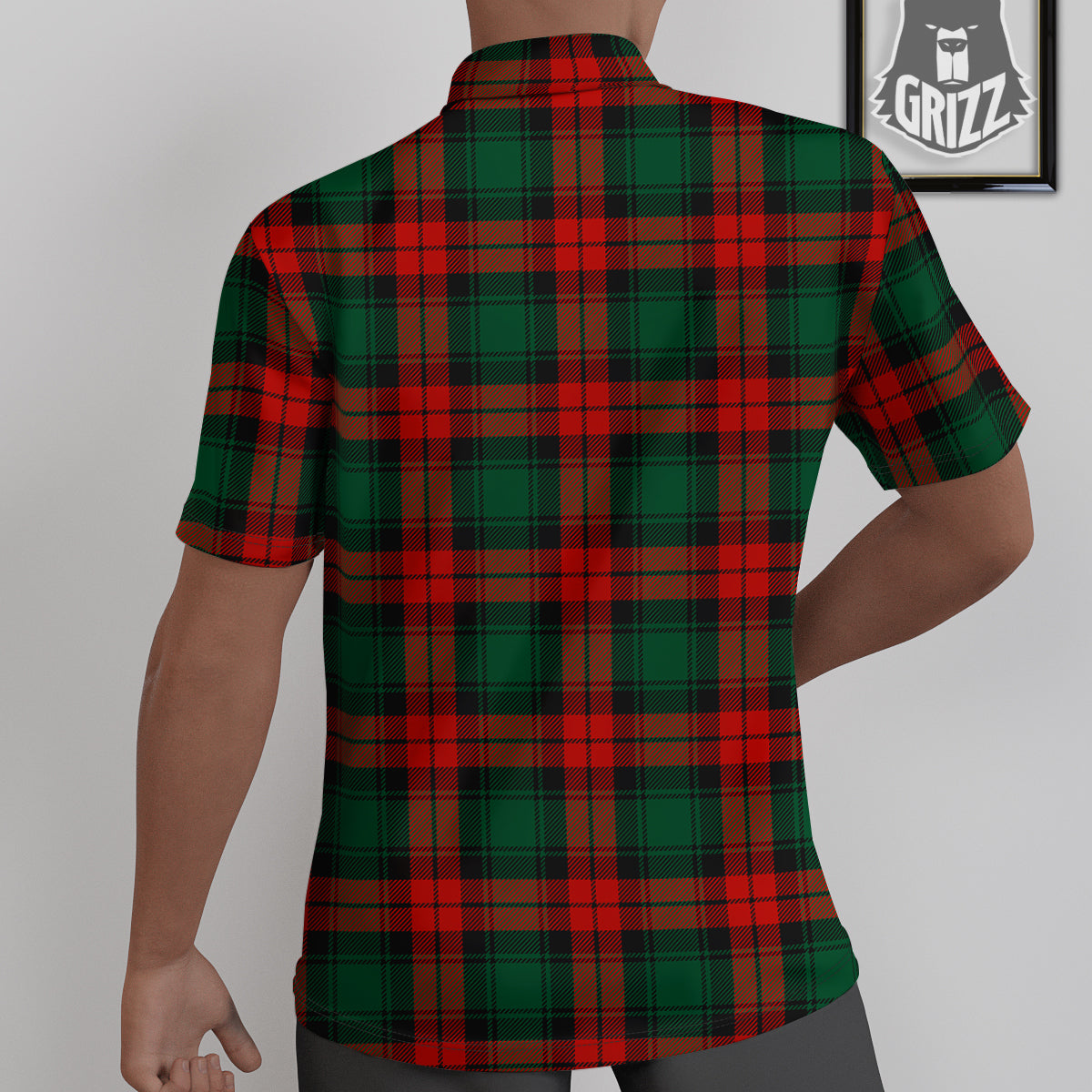Tartan Xmas Scottish Print Pattern Untucked Shirts-grizzshop
