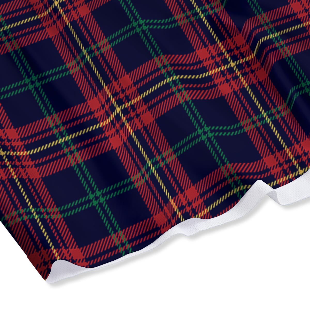 Tartan Yellow And Red Print Pattern Mesh Shorts