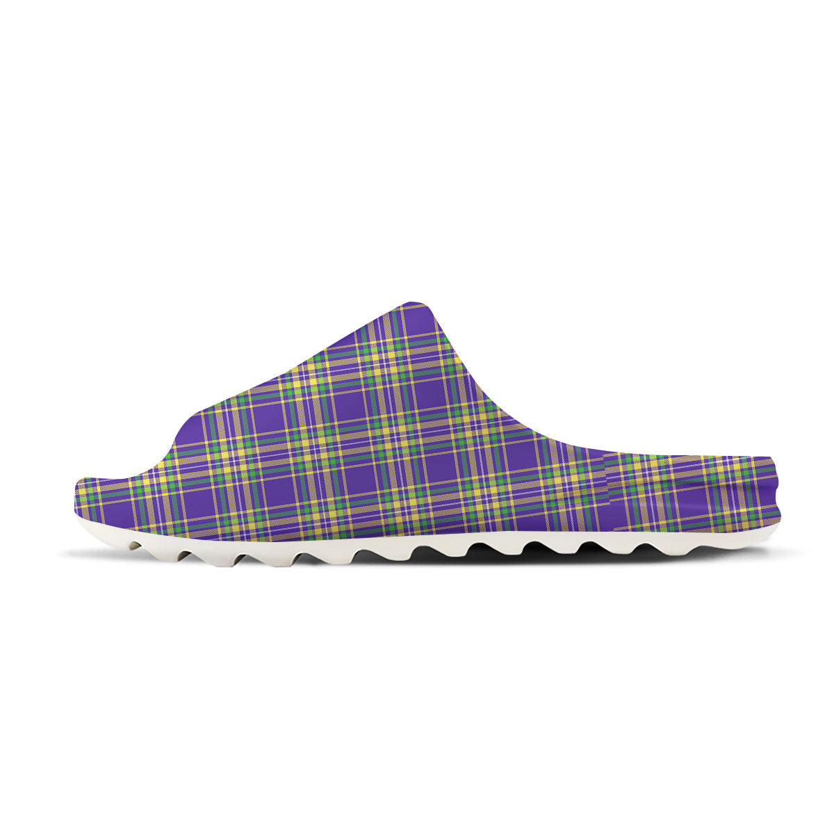 Tartan Plaid Mardi Gras Print Pattern Sandals-grizzshop