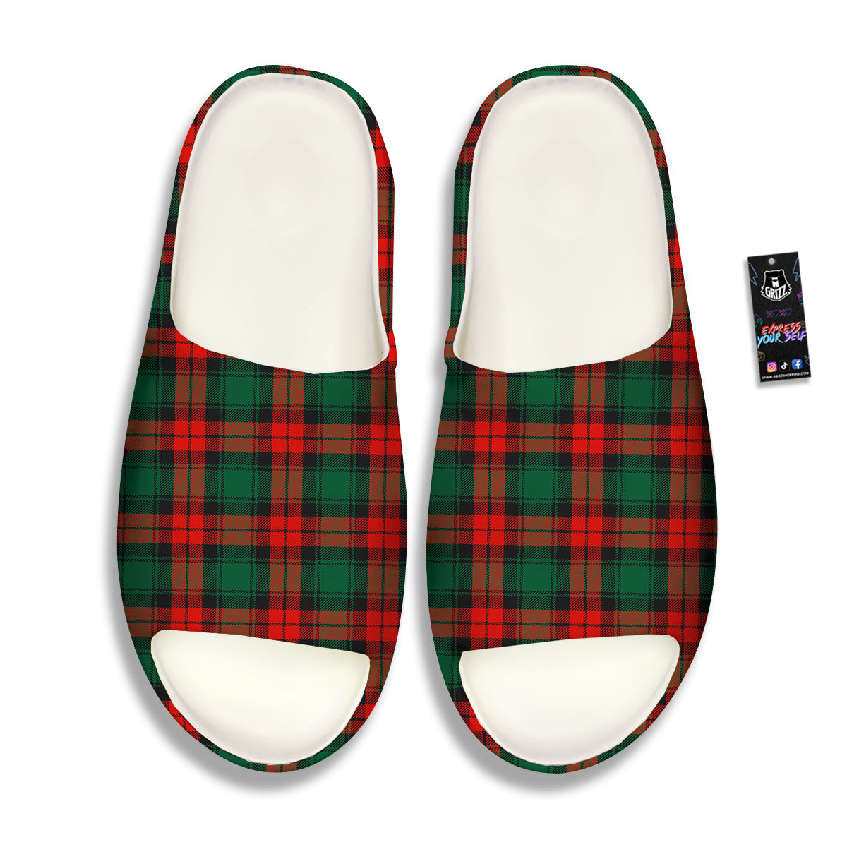 Tartan Xmas Scottish Print Pattern Sandals-grizzshop