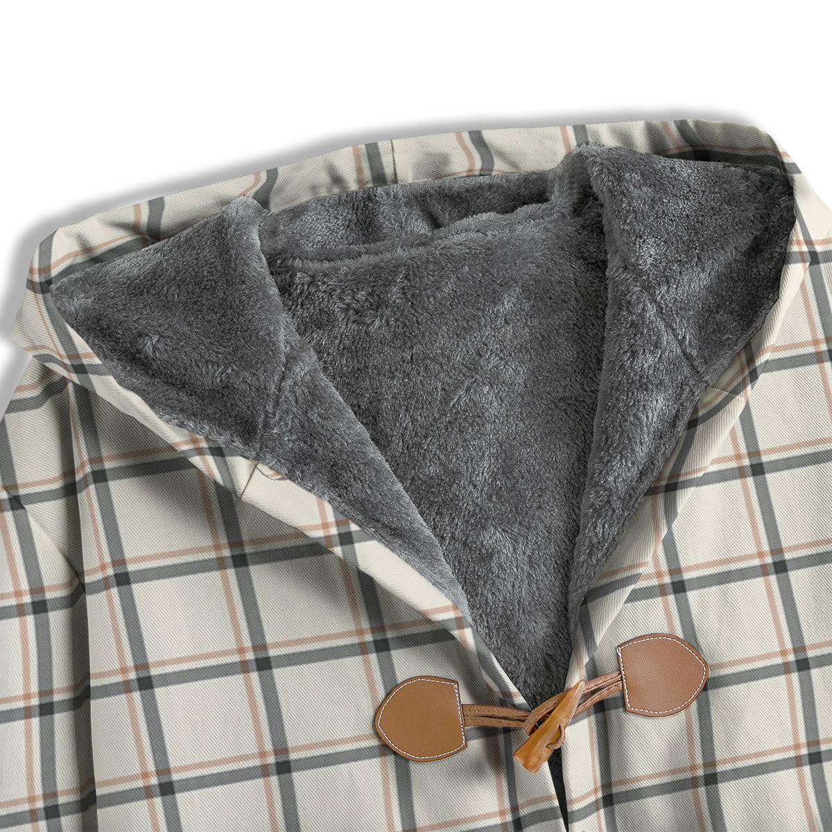 Tattersall Beige Print Pattern Men's Windbreaker Jacket-grizzshop