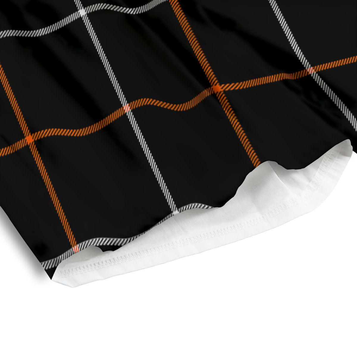 Tattersall Black Halloween Print Pattern Men's Athletic Shorts