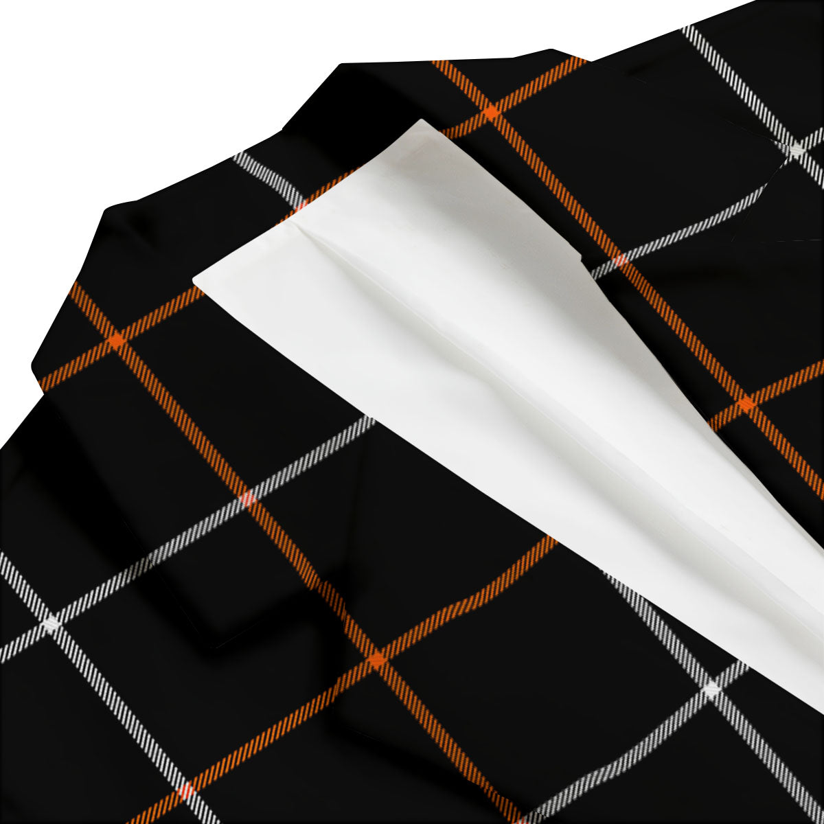 Tattersall Black Halloween Print Pattern Men's Blazer-grizzshop