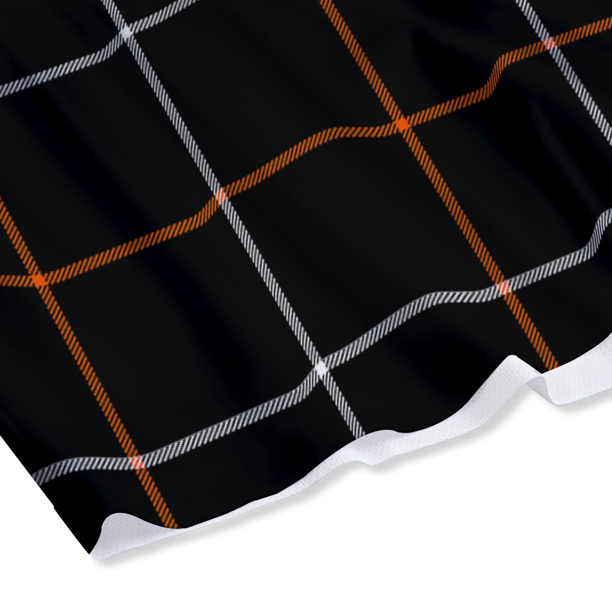 Tattersall Black Halloween Print Pattern Mesh Shorts