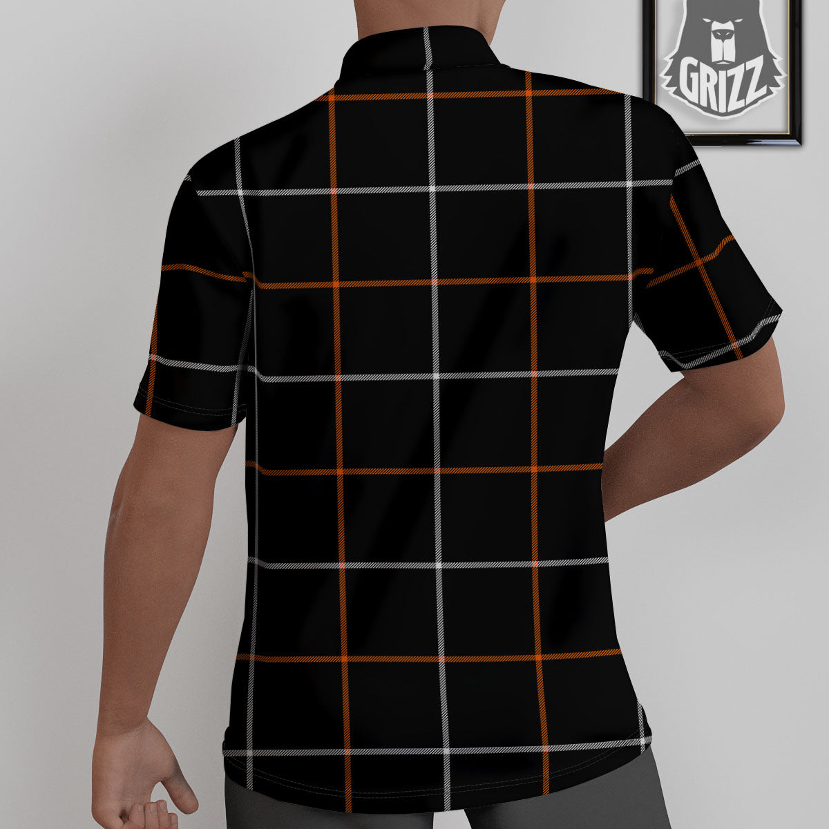Tattersall Black Halloween Print Pattern Untucked Shirts-grizzshop