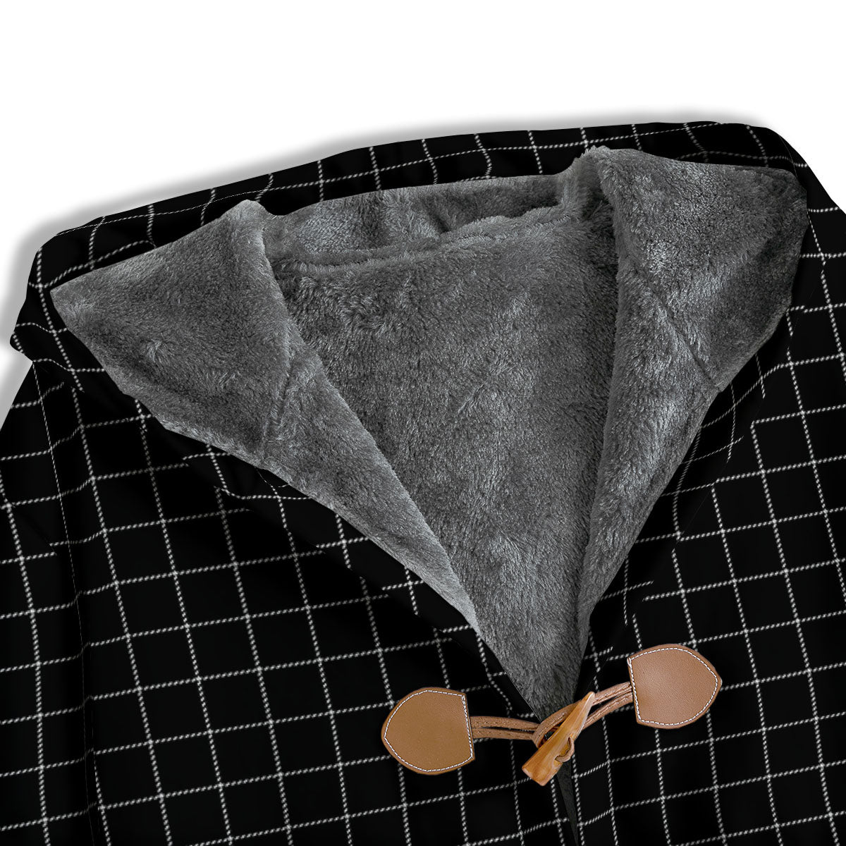 Tattersall Black Print Pattern Men's Windbreaker Jacket-grizzshop