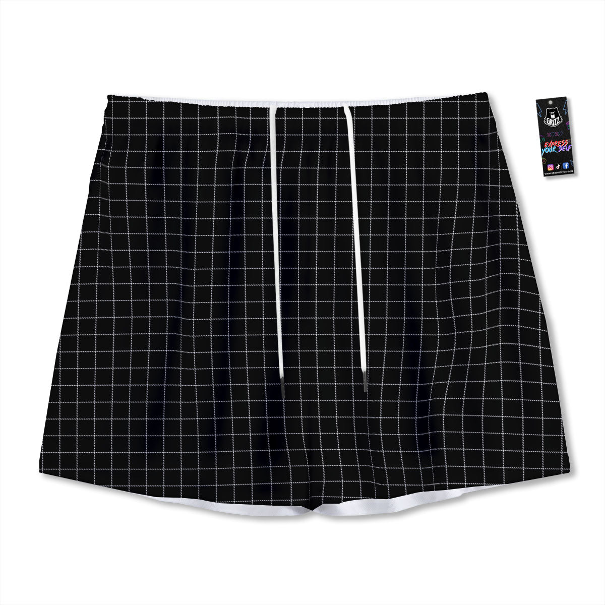 Sunflower Green Watercolor Print Pattern Mesh Shorts