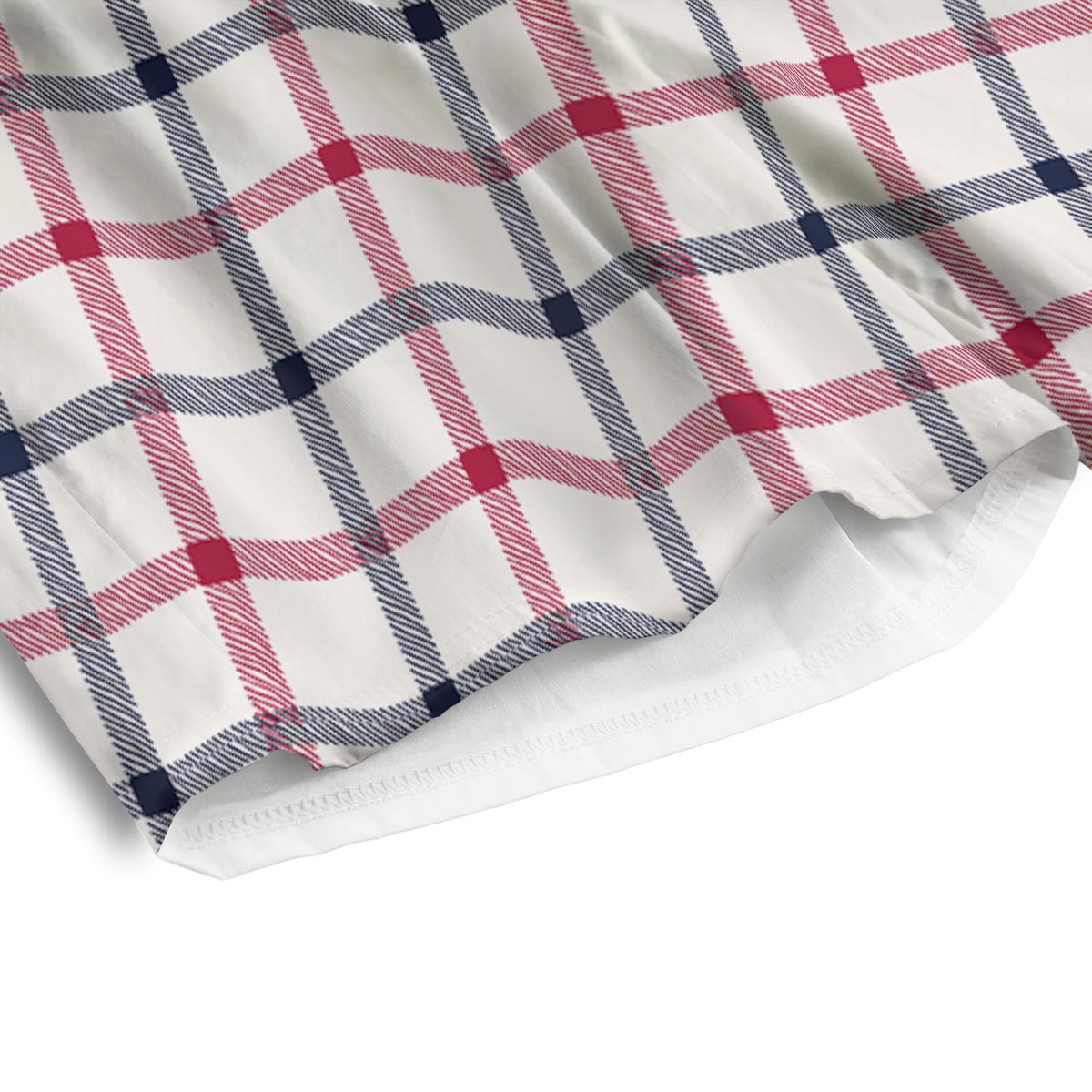 Tattersall Blue And Red Print Pattern Men's Athletic Shorts