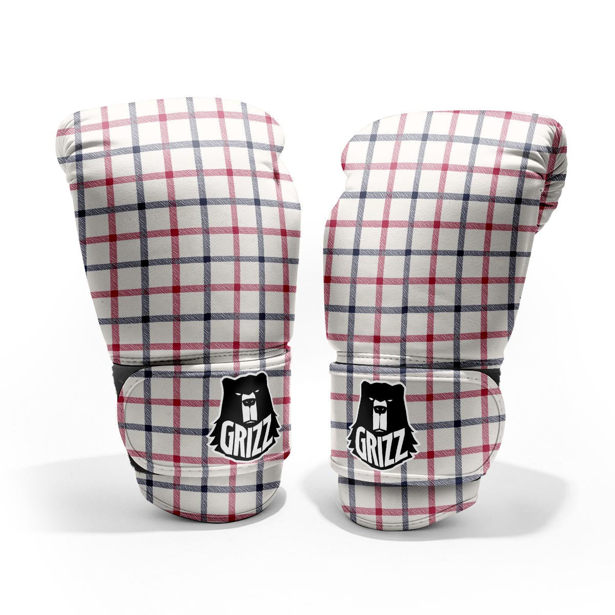 Tattersall Blue And Red Print Pattern Pro Boxing Glove