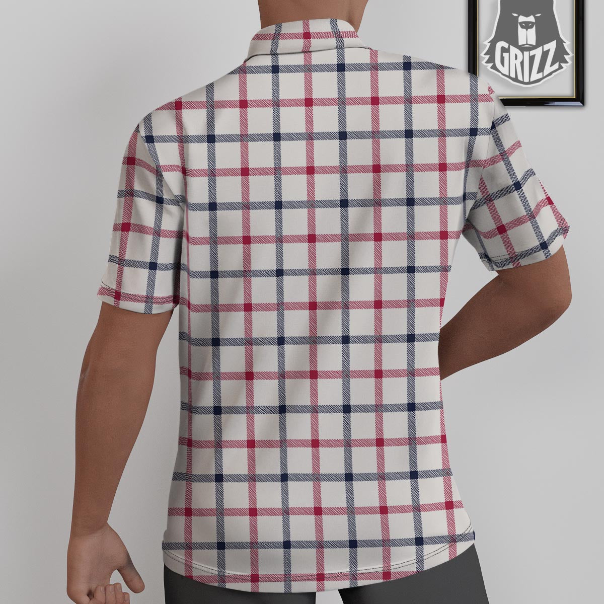 Tattersall Blue And Red Print Pattern Untucked Shirts-grizzshop