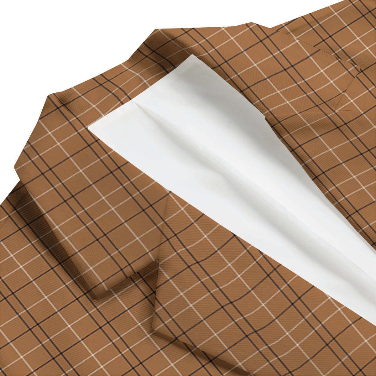 Tattersall Brown Print Pattern Men's Blazer-grizzshop