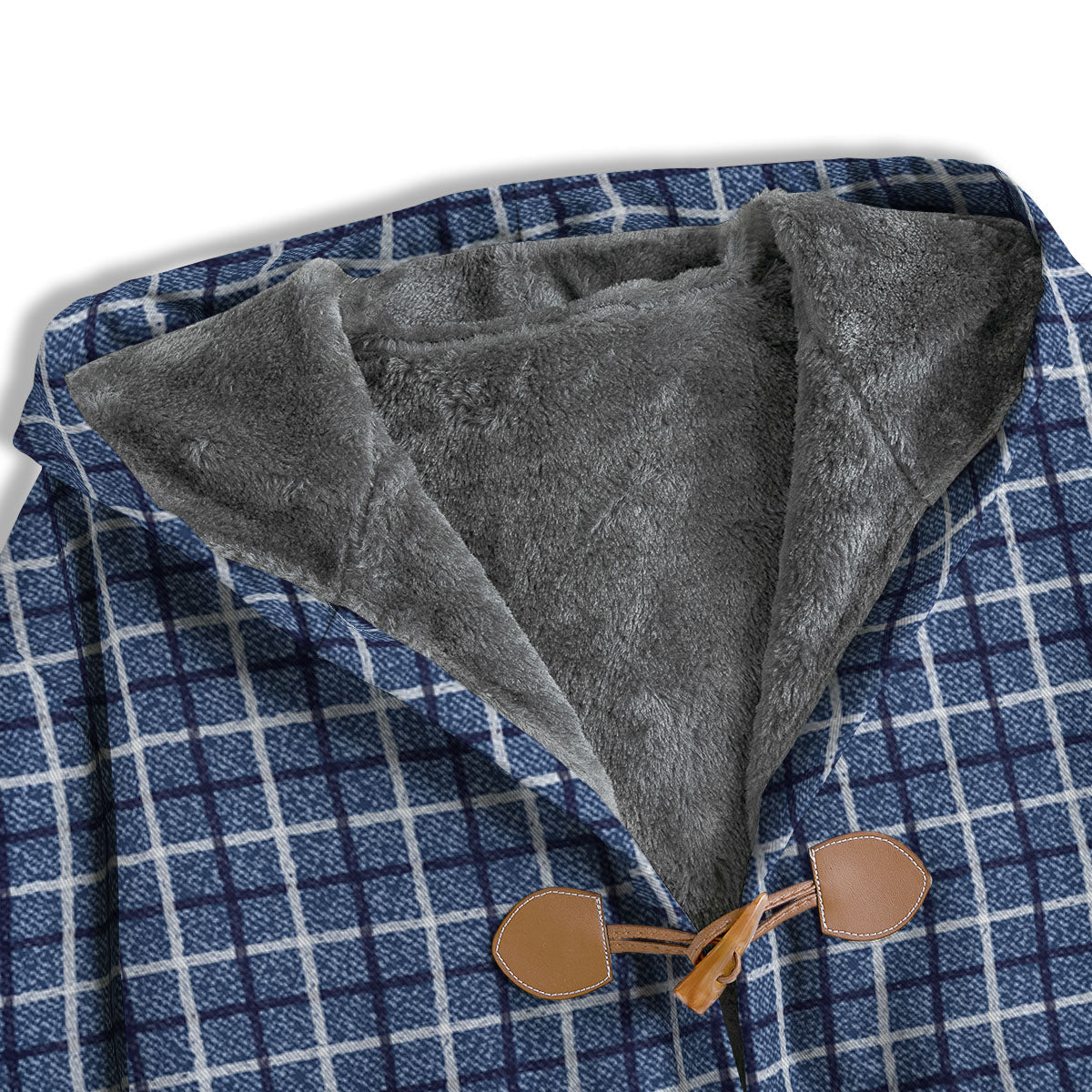 Tattersall Denim Print Pattern Men's Windbreaker Jacket-grizzshop