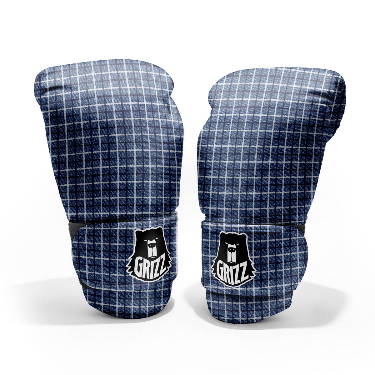 Tattersall Denim Print Pattern Pro Boxing Glove