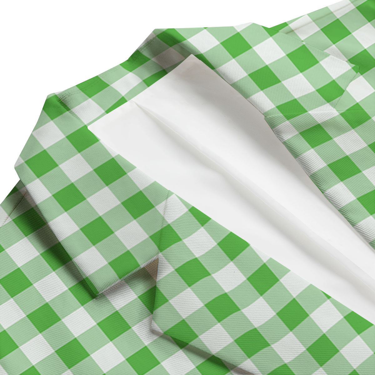 Tattersall Green Print Pattern Men's Blazer-grizzshop