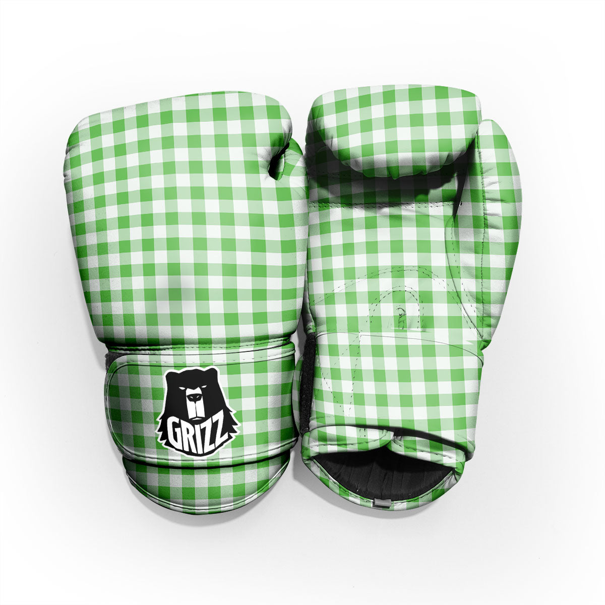 Tattersall Green Print Pattern Pro Boxing Glove