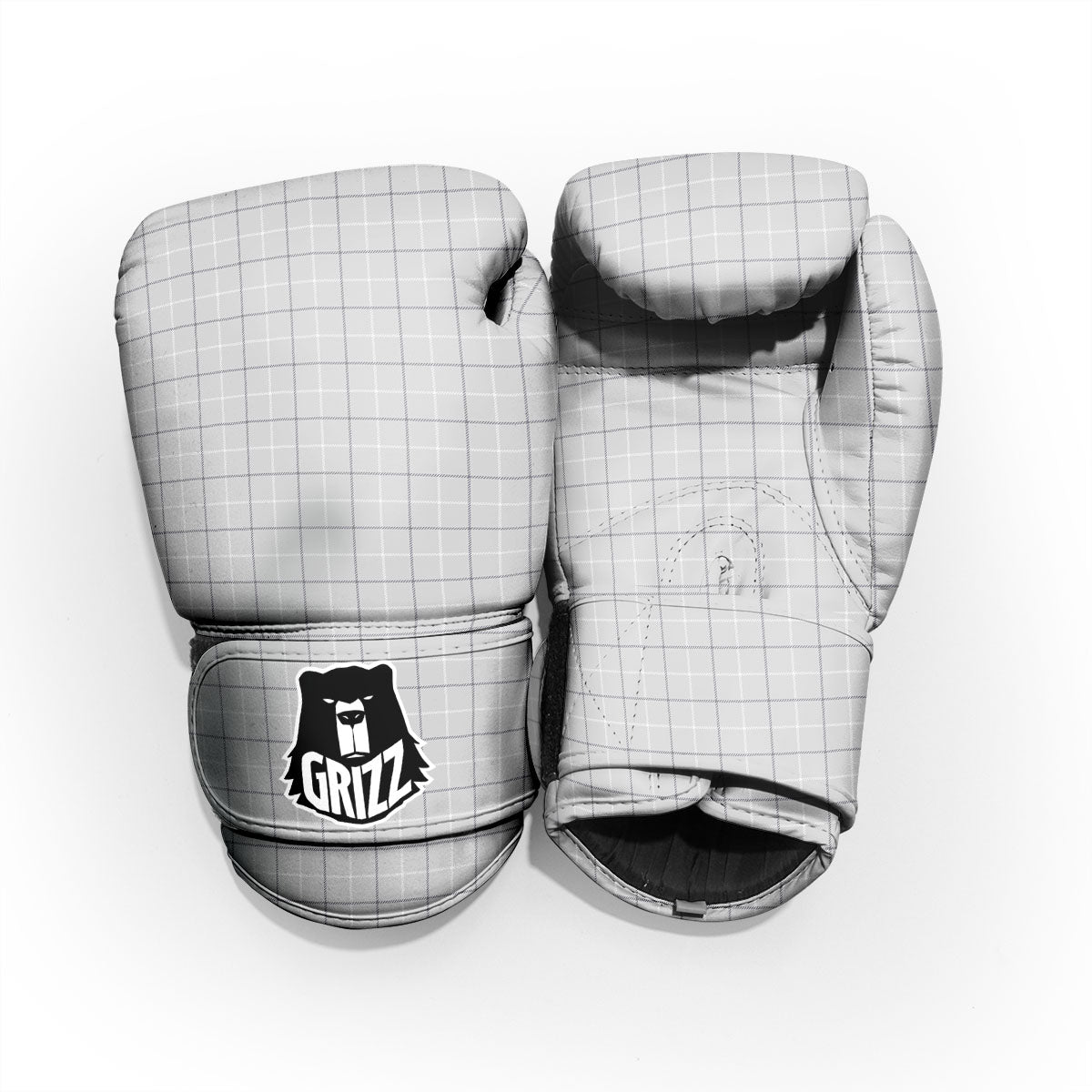 Tattersall Grey Print Pattern Pro Boxing Glove