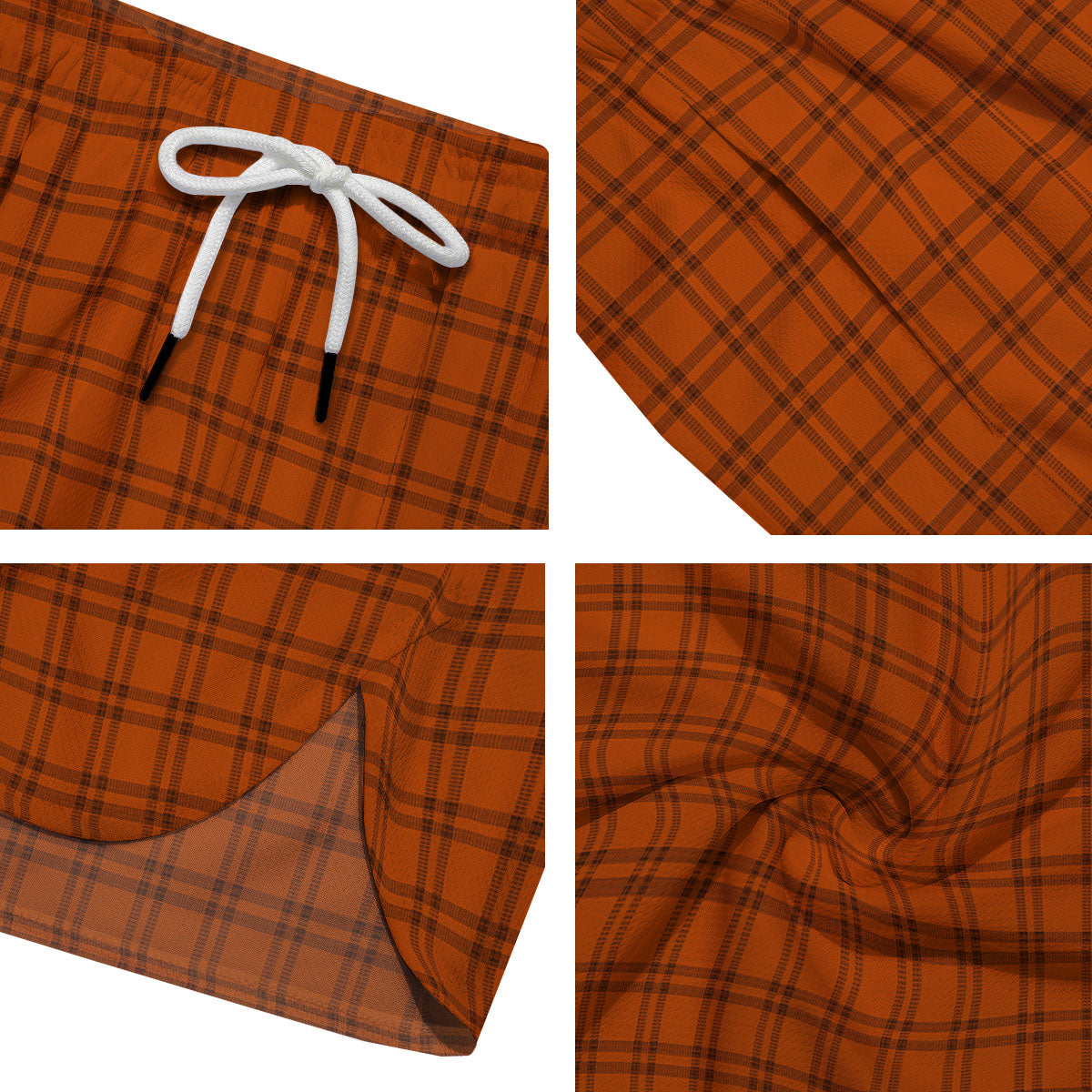 Tattersall Halloween Print Pattern Men's Running Shorts-grizzshop