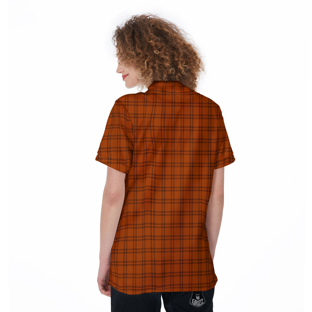 Tattersall Halloween Print Pattern Women's Golf Shirts-grizzshop