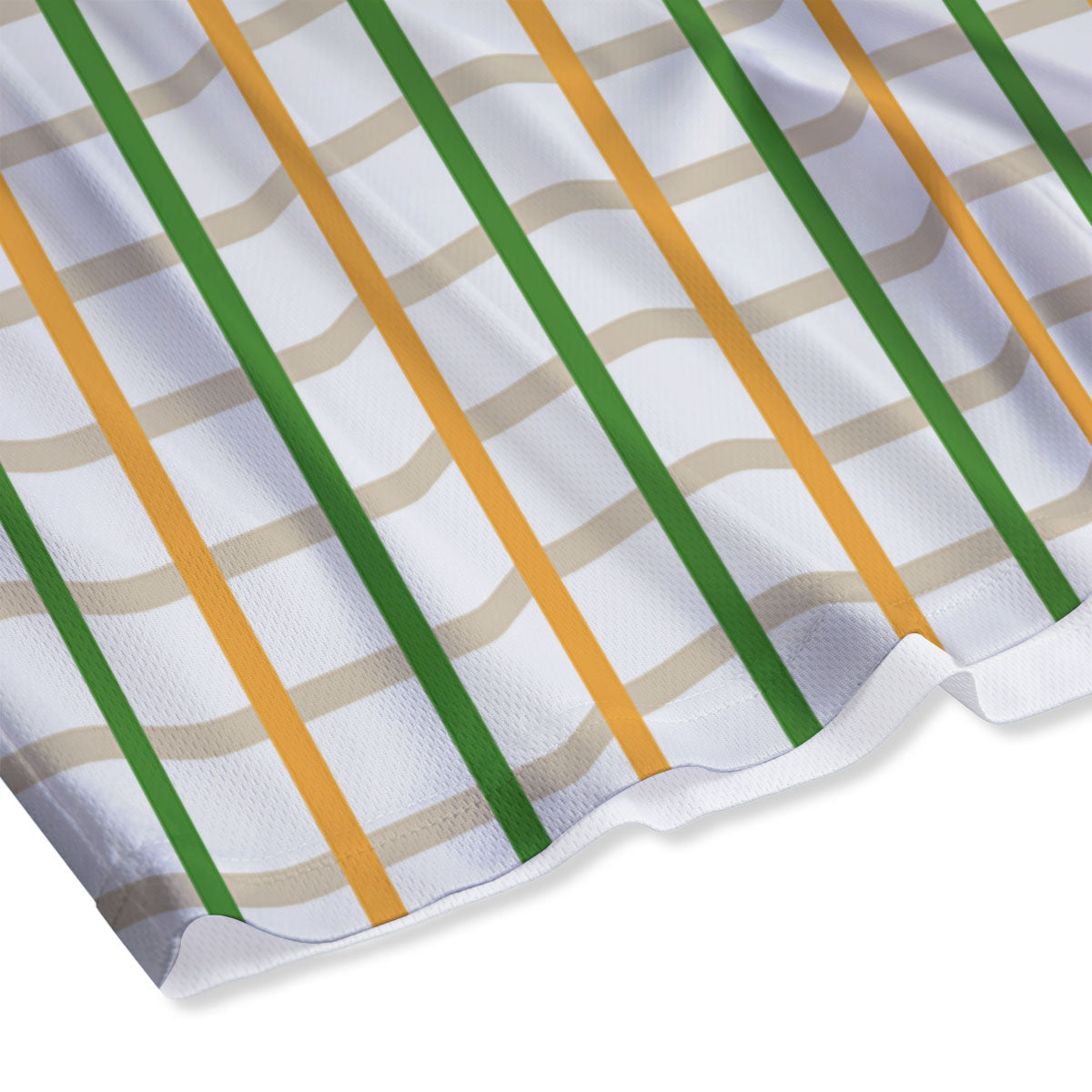 Tattersall Orange And Green Line Print Mesh Shorts