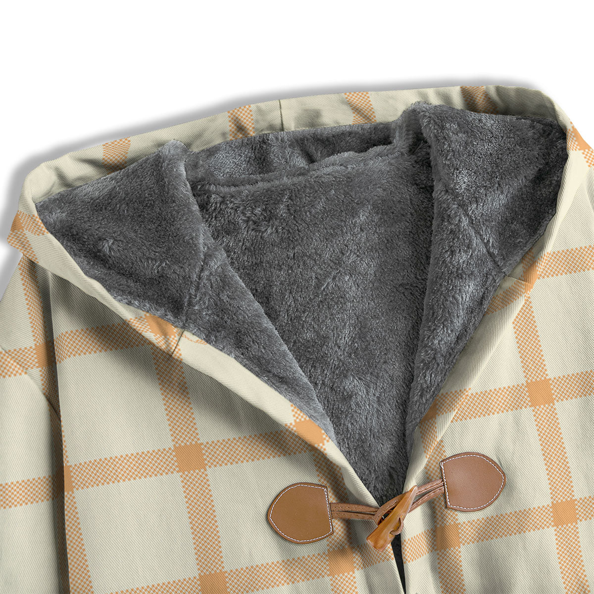 Tattersall Orange Pastel Print Pattern Men's Windbreaker Jacket-grizzshop