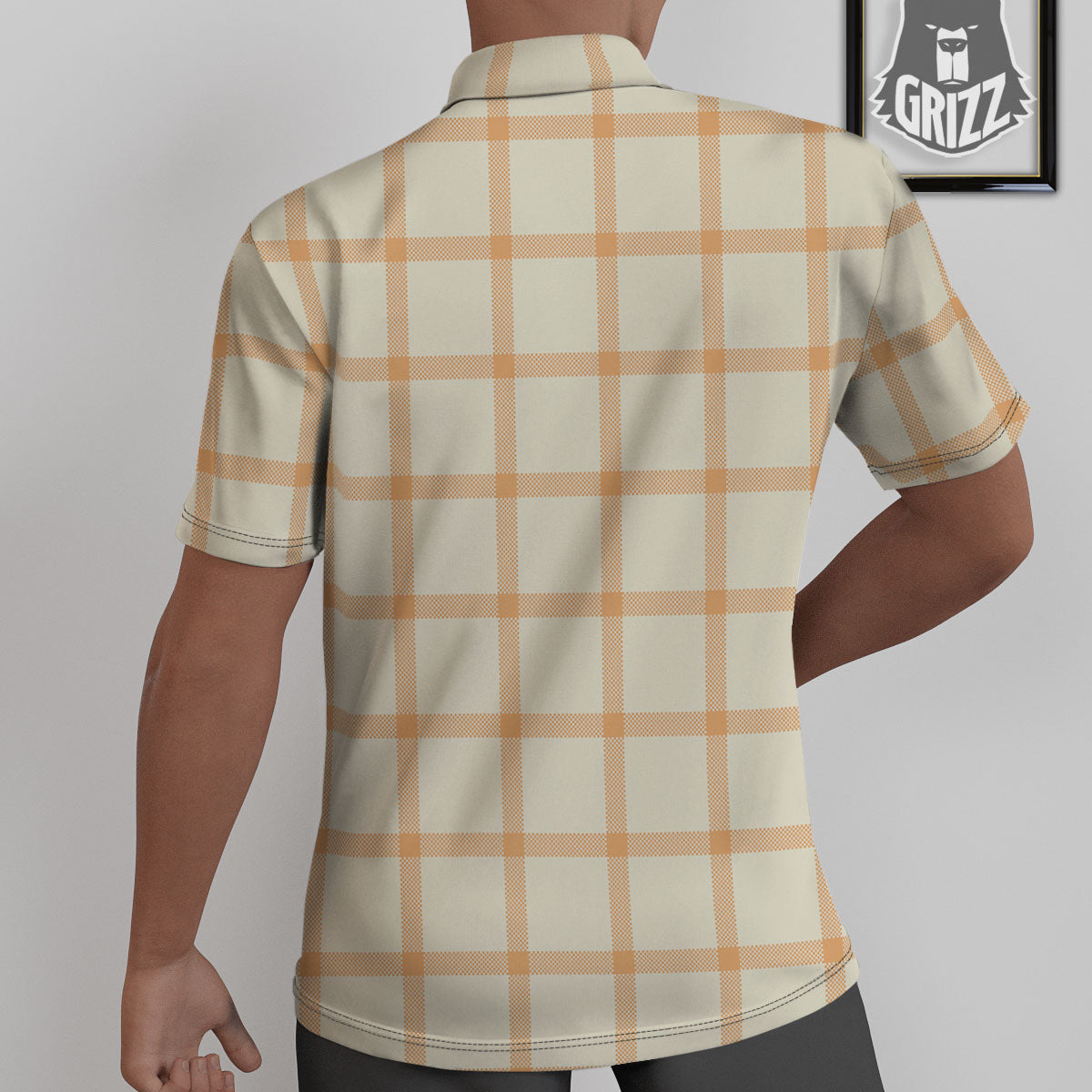 Tattersall Orange Pastel Print Pattern Untucked Shirts-grizzshop