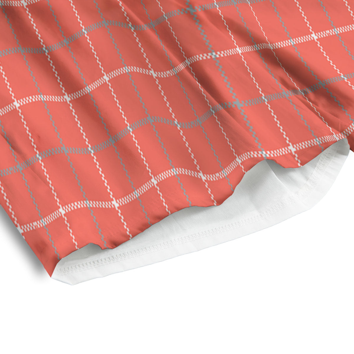Tattersall Pastel Orange Print Pattern Men's Athletic Shorts