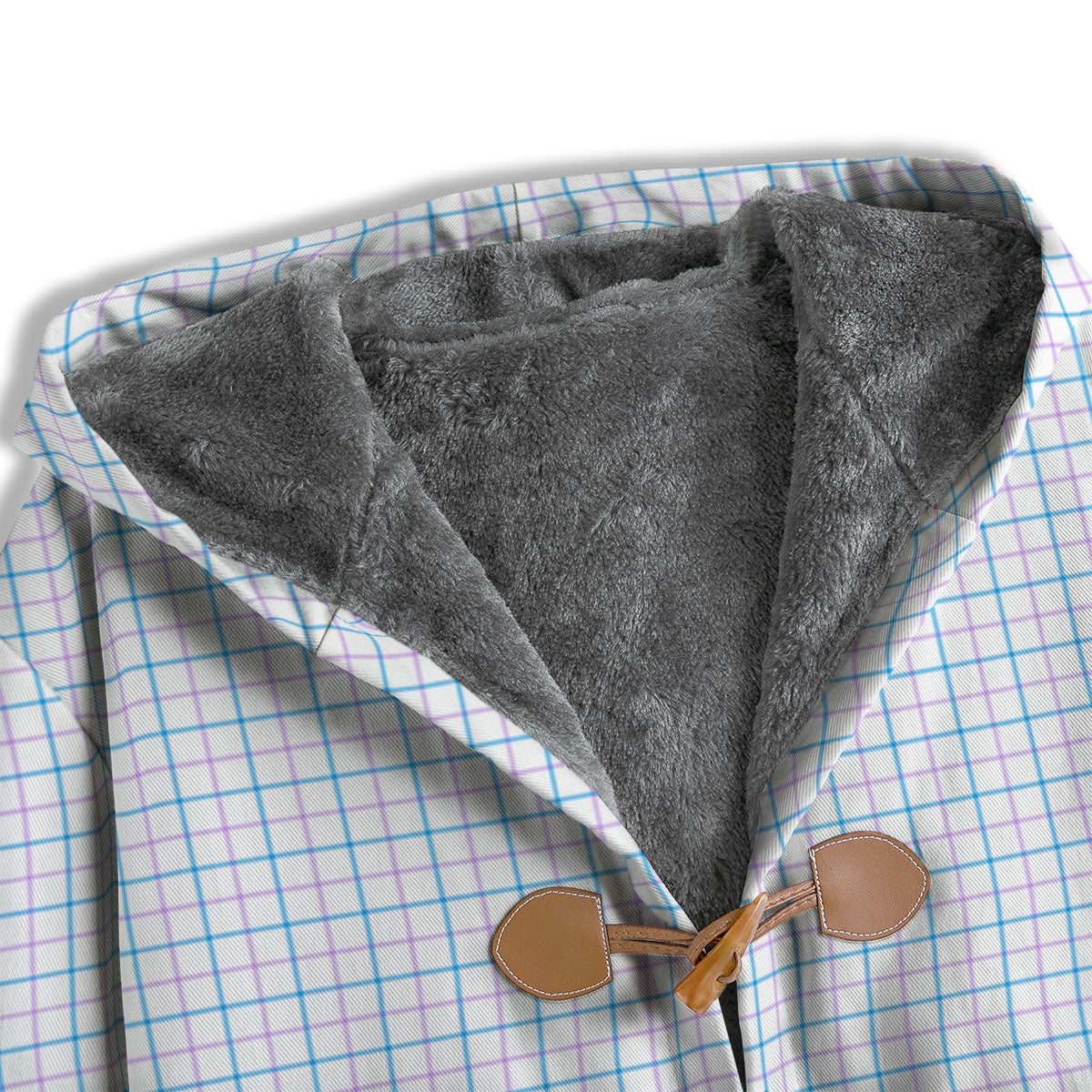 Tattersall Purple And Blue Line Print Pattern Men's Windbreaker Jacket-grizzshop