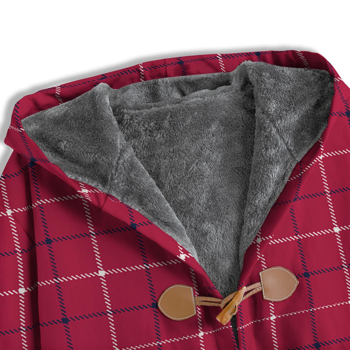 Tattersall Red Print Pattern Men's Windbreaker Jacket-grizzshop