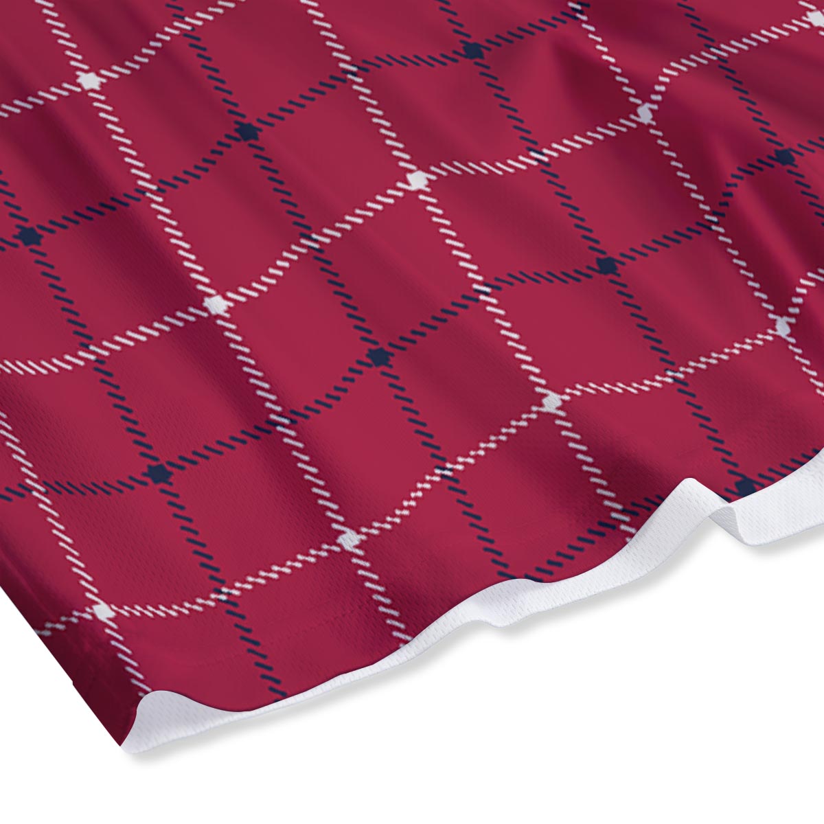 Tattersall Red Print Pattern Mesh Shorts-grizzshop